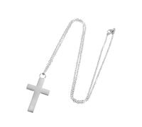 Healvian Cenizas Joyas De Cremación Cruzada Collar Conmemorativo De Recuerdo Colgante De Accesorios De Cremación Collar De Recuerdo Colgante De Urna Cruzada Silver Acero Inoxidable