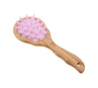 Healvian Cepillo De Champú Masajeador De Cabelludo Con Mango De Madera Peine Alisador De Silicona Acumulación Cepillo De Ducha Tipo De Cabello