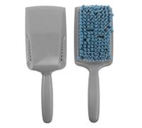 Healvian Cepillo de Paleta Secador Rápido 2 Piezas, Peine Desenredante de Esponja Gris Azul, Herramienta Absorbente para Cabello Mojado y Cuidado del Cuero Cabelludo, Peines