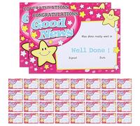 Healvian Certificados de Premio para Estudiantes A6 100 Hojas Papel Grueso Color Púrpura Impresión Colorida para Escolares Reconocimiento Educativo