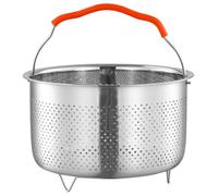 Healvian Cesta de vapor de acero inoxidable, Vaporera para Olla, 3.5 L de verduras, inserto de vapor de metal, colador de frutas, colador para eléctrica