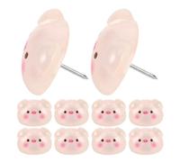 Healvian Chinchetas Decorativas de Cerdo Rosa Kawaii, 30 Piezas, Pins de Animal de Dibujos Animados para Oficina, Escuela y Hogar, Tachuelas para Colgar Papeles y Fijar Notas en Tableros