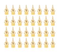 Healvian Clavos para Zapatillas de Atletismo 32 Piezas Metal Dorado Cortos Antideslizantes para Pista y Campo Accesorios para Running y Salto de Longitud Suministros Deportivos al Aire