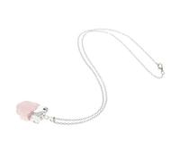 Healvian Colgante de Cristal Irregular de Amatista Cadena Rosa en Forma Irregular, Libera Impurezas y Promueve Energía Positiva para Mejorar Relaciones
