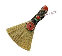 Healvian Colgante de Escoba de Bruja de Cuarzo Natural Rojo 1 Pieza Cristales de Cinco Elementos para Decoración Feng Shui Meditación y Ambiente Espiritual Hogar Oficina o Coche