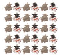 Healvian Colgantes de Birrete de Graduación de Aleación 50 Piezas 21x23 Mm 1,4 G para Pulseras, Collares y Manualidades, Amuletos Académicos para Temporada de Graduación