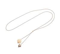 Healvian Collar Largo de Estilo Étnico Vintage Colgante de Bóveda de Bodhi para Mujer, Diseño Sencillo y Natural Adecuado para Ocasiones Casuales