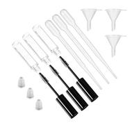 Healvian Conjunto 9uds Botella Vacía Para Delineador Tubo Rellenable Portátil Con Gotero De Embudo