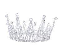 Healvian Corona Nupcial Diseño Europeo Retro Corona de Boda Lujosa para Novia y Damas Accesorio Duradero para Cabello para Cumpleaños y Fiestas