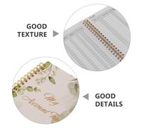 Healvian Cuaderno de Contabilidad Tamaño Mediano Tapa Dura Libro de Registro Financiero para Empresas y Uso Personal Planificador de Presupuesto y Registro de Cheques para Control de