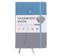 Healvian Cuaderno de Notas A5 para Contraseñas con Etiquetas Alfabéticas, Libreta Portátil Azul y Gris para Registro de Direcciones Web, Organizador Práctico y Compacto para Oficina y Uso