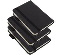 Healvian Cuadernos Pequeños Rayados 3 Piezas Negros Cuadernos de Bolsillo Portátiles para Oficina y Escuela y Diario Personal de Escritura Prácticos y Ligeros