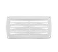 Healvian Cubierta de Ventilación Marina para Barco Grande Blanca, Rejilla de Ventilación Persianas Inclinadas de Abs, Respiradero para Autocaravana y Cabina, Protección contra Humedad