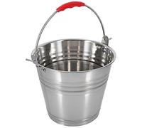 Healvian Cubo De Acero Inoxidable con Asa Cubo De Agua De 5 L Enfriador De Vino para Mascotas Limpieza Preparación De Alimentos Colgado En Vallas Jaulas Perreras Y Taller De Garaje