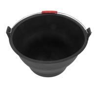 Healvian Cubo para Obra Pequeño Asa, Cubo de Cemento Resistente y Grueso, Recipiente Multifuncional Negro de Goma, Adecuado para Construcción y Limpieza, Capacidad Estilo Aleatorio