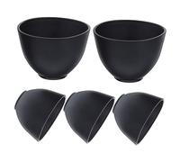 Healvian Cuencos de Silicona para Mascarillas 5 Piezas 10,5x7 Cm Anticaídas para Mezclar Mascarillas Faciales Mujeres Uso Doméstico y Salón de Belleza