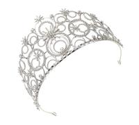 Healvian de Burbujas para Mujer Tiara de Cristal Plateada para Bodas Disfraces Fiestas de Cumpleaños y