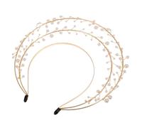 Healvian De Cabello Perla Diadema De Perlas Tocado De De Diosa De Diosa Para Mujer Tocado De Lolita Diadema De Diosa Golden Aleación De Zinc