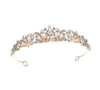 Healvian De Novia Tiara De Gemas De Imitación Accesorios Cabello De Boda Diadema De Para Mujer Para Ceremonia De Boda y Celebración