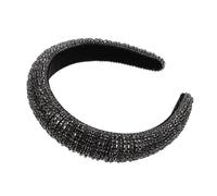 Healvian Diadema Ancha Gemas De Imitación Diadema Acolchada Para Compromiso Cumpleaños Fiestas y Bodas Tocado Acolchado Brillante Para Mujer