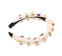 Healvian Diadema Anudada con Cristales Brillantes Banda Ancha con Central Diadema Decorada con Rhinestones para Mujer y Niña Accesorio de Cabello Vintage Elegante