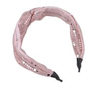 Healvian Diadema Brillante Diademas Cruzadas De Fiesta De Lentejuelas s De Niñas Anudada De Spa Facial s Anudadas Para Niñas Rosa