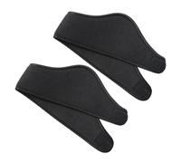 Healvian Diadema Cálida Unisex de Doble Capa de Vellón Polar, Orejeras Térmicas para Invierno, Banda Deportiva para Actividades al Aire Libre, Color Negro, Pack 2 Piezas