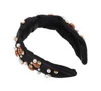 Healvian Diadema de Baloncesto Retro Diadema Cristales y Adornos de Nudo Accesorios Día del Partido para Mujeres y Niñas