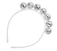 Healvian Diadema de Bola de Discoteca para Fiestas Banda Cabello Mujer Adorno Decorativo Decoración de Bola Disco Cabello