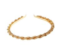 Healvian diadema de cadena de aleación accesorios para el cabello trenzado aro de pelo joyas para el cabello para hair topper cotillones diadema de moda banda para la cabeza Golden