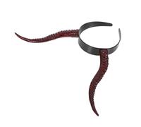 Healvian Diadema de Cuerno Infernal para Cosplay Diadema de Plástico Orejas de Demonio Accesorios de Disfraz para Fiestas de Fantasmas de Halloween para Adultos y Mujer