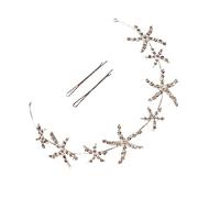 Healvian Diadema de Estrella de Mar de Aleación Diseño Delicado Color Plata con Incrustaciones de Cristal para Eventos de Fiesta y Boda Accesorios de Tocado de Moda