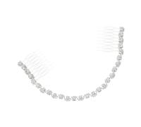 Healvian Diadema De Novia Cadena y Cristales Tocado Elegante Para Mujeres Accesorios Para Peinados De Boda Peina De Cabello Para Novias y