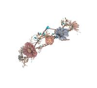 Healvian Diadema De Perlas y Diamantes De Imitación Hecha Mano Para Novia Estilo Barroco Accesorio De Pelo Para Boda y Fiesta Tocado Elegante Para Cabello Trenzado y Adornos Nupciales