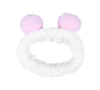 Healvian Diadema Elástica para Mujer con Orejas de Panda Cinta Suave y Ligera para Lavado Facial y Deporte Diadema Ancha para Niñas y Fiestas