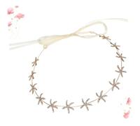 Healvian Diadema Estrella de Mar Gemas de Imitación Dorada Diseño Ligero para Novia y Dama en Bodas y Fiestas Elegante Accesorio Cabello