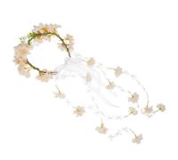 Healvian Diadema Floral De Novia Flores De Cerezo Para Bodas y Fiestas Diadema De Hadas Accesorio De Cabello Para Mujeres y Niñas