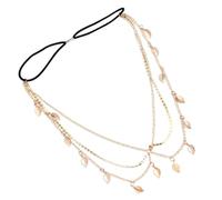 Healvian Diadema Mujer de Moda Cadena Dorada y Aleación, Accesorio Retro Cabeza Adecuado para Fiestas y Cenas Elegantes