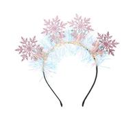 Healvian Diadema Navideña de Decoraciones y Plateadas Accesorio Flexible y Resistente para Fiesta Sesiones de Fotos para Niñas y Mujeres