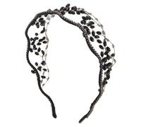 Healvian Diadema Negra de Gemas de Imitación para Novia Accesorio de Brillante para Boda y Obsequios Tocado Elegante para Mujer y Fiesta