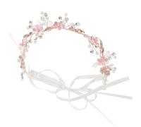 Healvian Diadema Nupcial Floral con Perlas y Cristales Tocado Elegante para Bodas y Fiestas Accesorio Femenino para Novias y Damas de Honor para Cabello