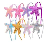 Healvian Diadema Para Niña Diseño De Estrella De Mar, 8 Piezas, Talla Única, Colores Surtidos, Para Uso Diario y Fiestas, Accesorio Decorativo De Animales Marinos