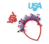 Healvian Diadema Patriótica Ligera para Mujeres con Diseño de Roja Blanca y Azul Accesorio para Fiesta del Día y Memorial Day y Estable para Diario y Celebraciones