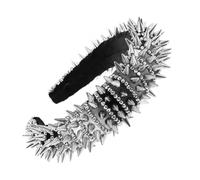 Healvian Diadema Remaches De Cristal Diadema De Esponja Pinchos Ancha Para Fiestas Cosplay Estilo Punk Tocado Para Mujer Decoración Cabeza