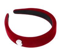 Healvian Diadema Retro de Corazón Acolchada para Mujer de Terciopelo Ancha Antideslizante para Lavarse la Cara Actividades al Aire y Uso Diario