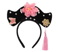 Healvian Diadema Retro Dinastía Qing Diadema Vintage de Princesa con Accesorios Cabello Corte para Fotografía y Fiestas de Disfraces
