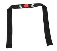 Healvian Diadema Samurai Japonesa de Cocina y Karate para Hombre, Tela Ajustable Negra, Accesorio Multifuncional para Fiesta, Sushi y Disfraz de Chef
