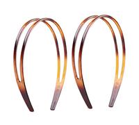 Healvian Diademas Antideslizantes para Mujer Doble Peine, Resistentes Resina, 2 Piezas para Hacer Ejercicio o Tratamientos de Spa