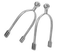 Healvian Espuelas de Acero Inoxidable para Botas de Montar Hombre, Par de Espuelas Inglesas con Bola Rodante, Accesorio Ecuestre para Entrenamiento y Equitación al Aire Libre