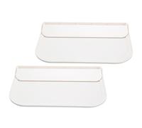 Healvian Estantes Flotantes Blancos de Pared para Baño y Sala, Diseño de Marco Reforzado y Bordes Pequeños, Material PP, Paquete de 2 Piezas, Estantería Plegable y Funcional